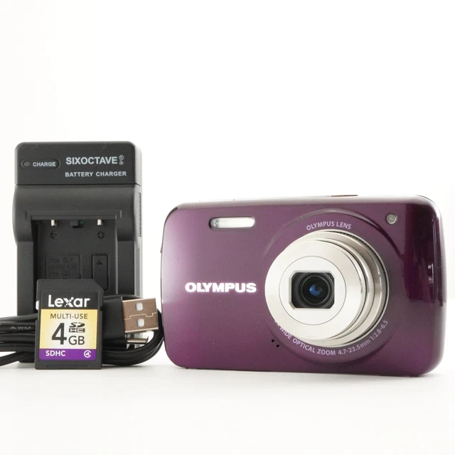 美品 OLYMPUS VH-210 パープル OLYMPUS VH-210 Compact digital camera ,15MP 5x,f2.8,R'Pink
