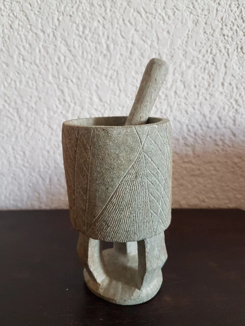 Relaxdays - Mortier Et Pilon En Granit Naturel 17 Cm - Pour Épices, Pesto, Sauces - Gris - Solide Et Pratique