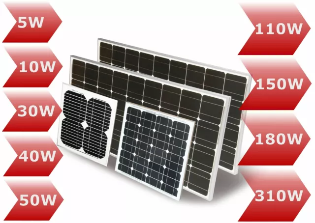 Módulo solar panel solar 12V 5 10 30 40 50 100 130 150 160 180 325 330 370 vatios mono