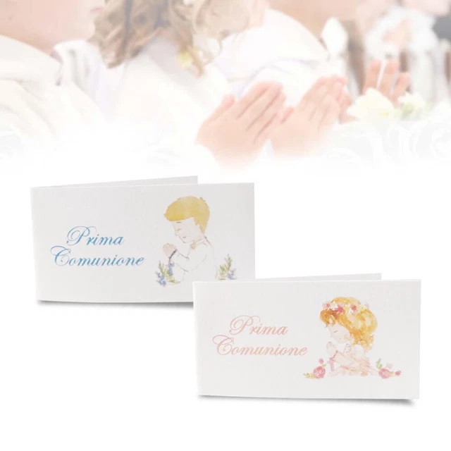 Bigliettini Cresima Santa - Set 50 Pezzi Cartoncino 200g/m² Per Inviti