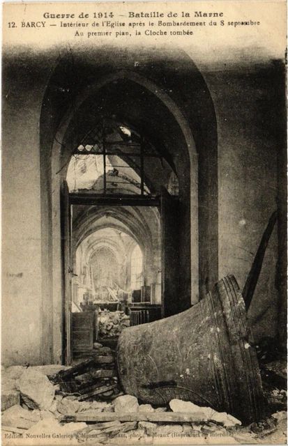 CPA AK Militaire - Barcy - Interieur de l'Eglise apres le Bombardement (696548)