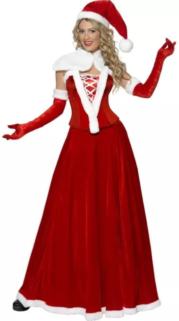 Lussuoso costume da Miss Babbo Natale, rosso