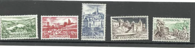 Luxemburg (1948 und 1958), Michel Nrn. 432,433, 434 + 593, 594,  postfrisch/MNH