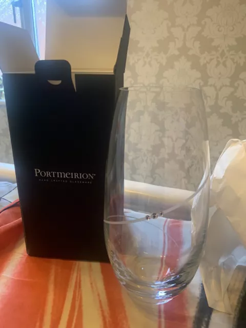 Portmeirion Auris Clear Barrel Swarovski Vase