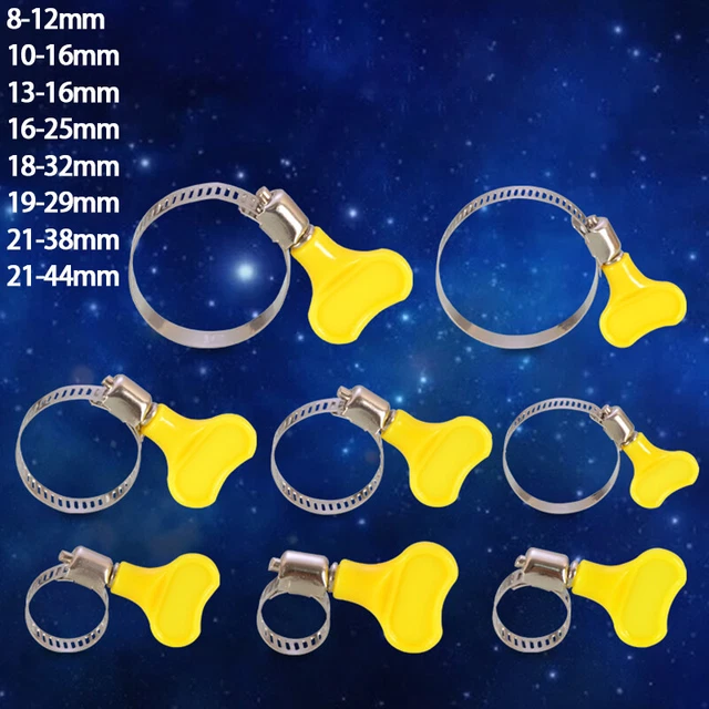 Stainless Steel Hose Pipe Clamps Clips Wrench Adjustable For Air Water Fuel Gas