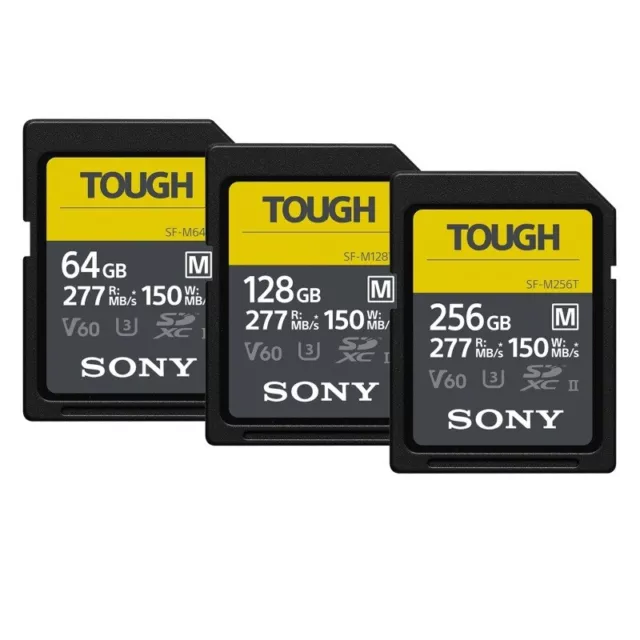 New Sony TOUGH-M series SDXC SDHC UHS-II Card 64Go 128Go 256Go SD Cartes mémoire