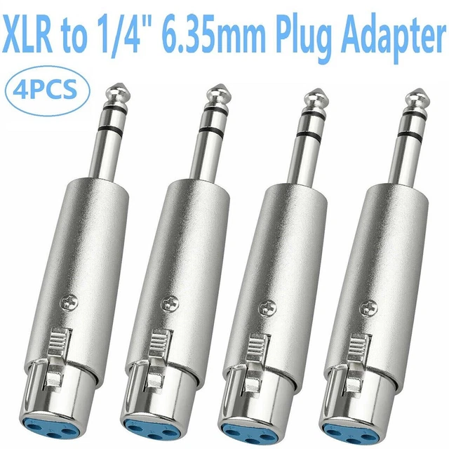 Cavo adattatore stereo maschio XLR ad alte prestazioni da donna a 6 35 mm (confezione da 4 confezioni)