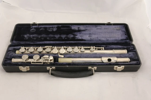 Artley 18-0 Silver Plated Flute w/ Case Vintage  USA