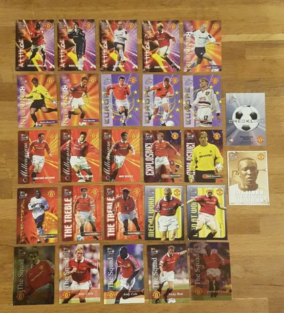 Futera Manchester United Fans' Selection 2000 - 27 Different Cards - Lot C