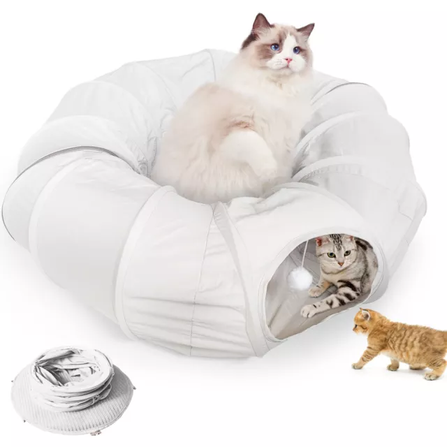 Cat Tunnel Bed Cat Cave Nest Rabbit Tunnel Donut Circle Cat Interactive Toy UK