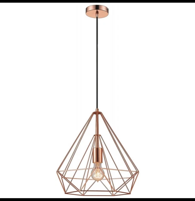 Next Vintage Decken Pendelleuchte - Retro Rose Kupfer Gold/Messing Metall. UVP £75