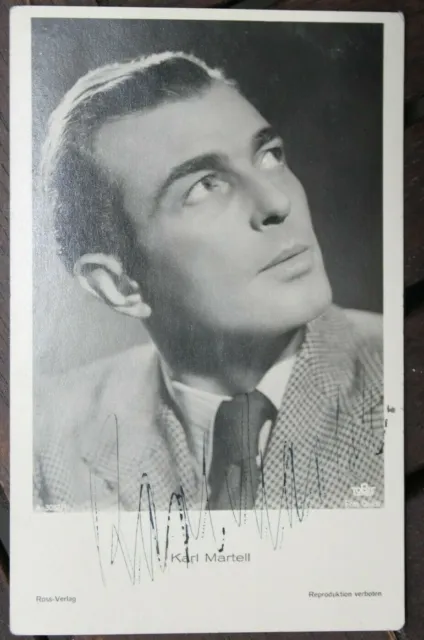 34697 Photo Ross Publisher Autograph Ak Karl Martell Film Autograph 1943