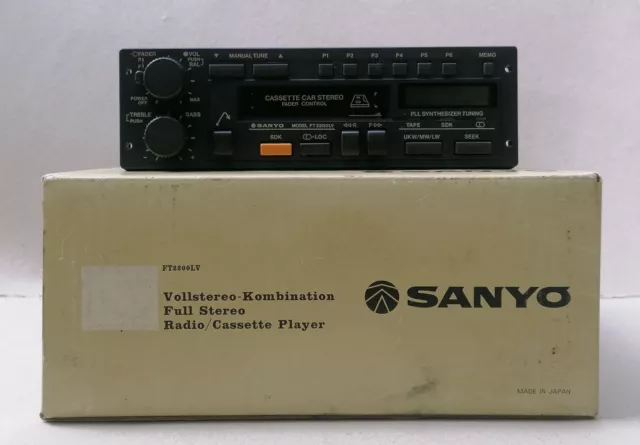 vintage car stereo radio cassette sanyo FT 222M