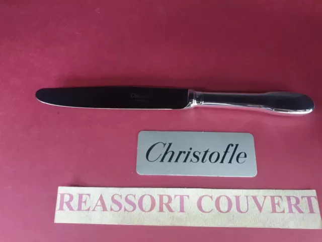 Cuchillo Mesa Cluny christofle Francia 24.5CM Bonito Condición Metal Plateado