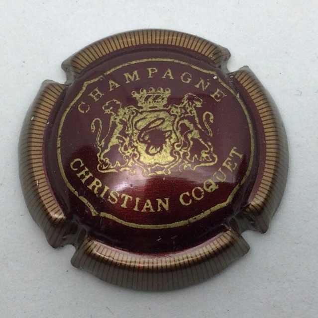 Coquet Christian - N° 04 - Capsule Champagne - Bordeaux Et Or - Bord Strié