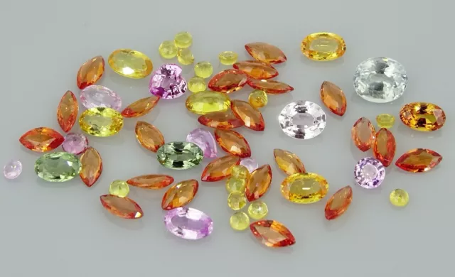 mixed lot of natural fancy sapphires 10.16ct natural loose gemstones