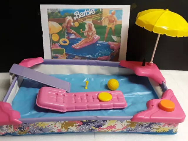 Barbie MATTEL Piscina Splash 'N Go Sun Sensation Spray &Play Pool VINTAGE