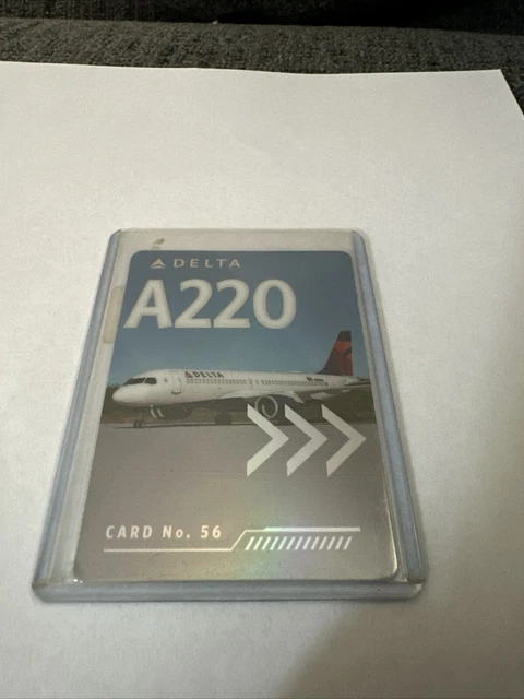 RARE* DELTA AIRLINES Pilot Trading Collectible Card A220-300 No.56 New In  Case $7.99 - PicClick