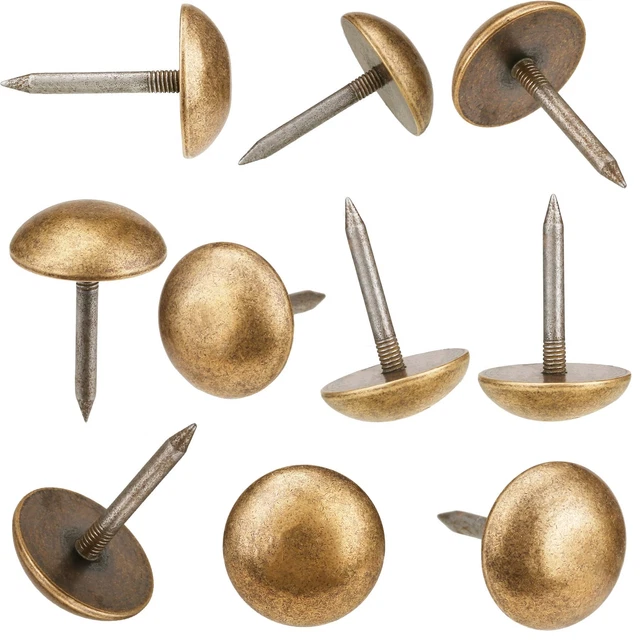 Retro Solid Pure Brass Tacks as Antique Upholstery tacks for Furniture, Decor