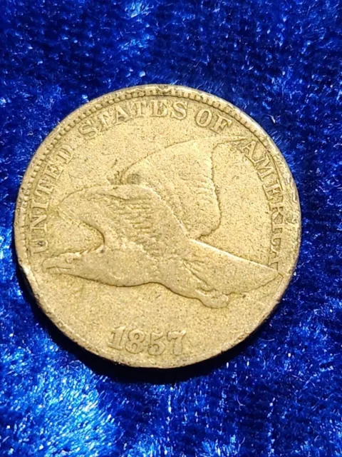 1857 Flying Eagle Cent - small letters copper penny