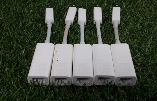 5X Genuine Used Apple Thunderbolt Ethernet Gigabit Network Adapter Dongle A1433