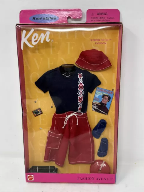 VTG Mattel Barbie KEN Fashion Avenue Surfer Dude Clothes Outfit SURF 25752 NIP