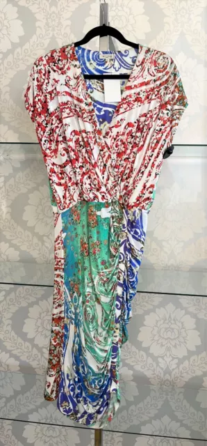 ETRO Multi-Color Print Stretchy Sleeveless Sheath Dress Sz 48 /US L $1400