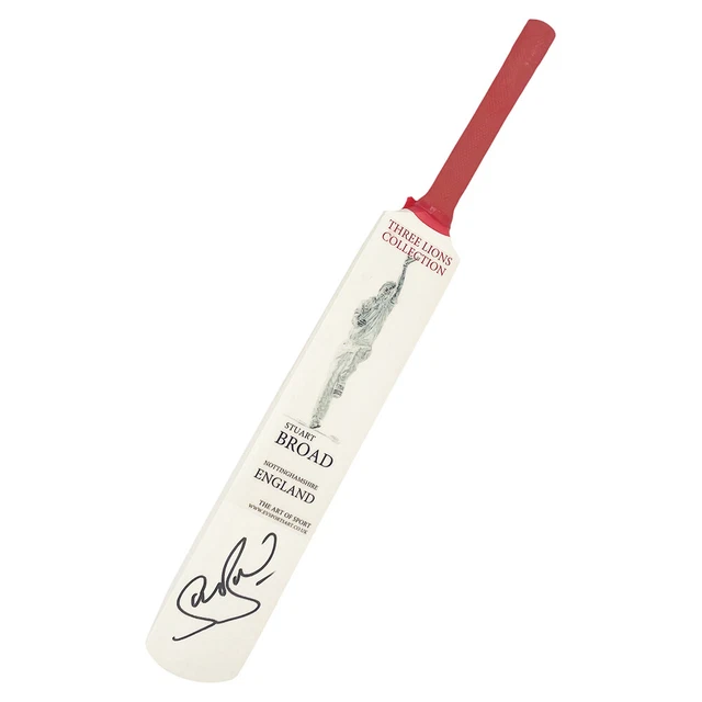 Signed Stuart Broad Mini Bat - Ashes Winner 2013 +COA