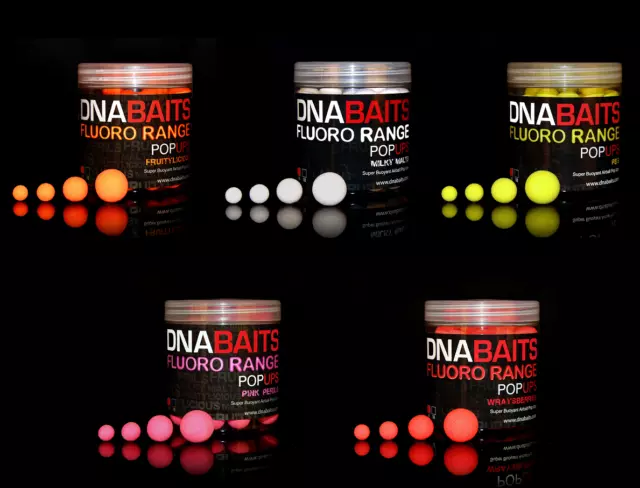 DNA Baits Fluoro Pop Ups *All Types* NEW Fishing Pop-Ups Bait