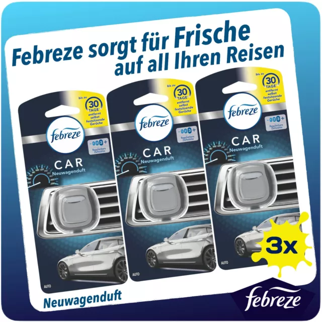 6ER PACK FEBREZE Car Auto- Lufterfrischer Autoduft Lenor Aprilfrisch  (6x2ml) EUR 18,26 - PicClick DE