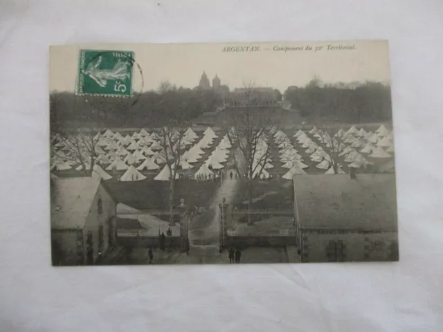CPA L'ORNE 61 ARGENTAN CAMPEMENT DU 32e TERRITORIAL
