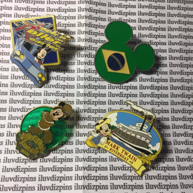 4 Pin Set Mickey Rockin' Roller Coaster Assorted Mickey DLR Disney Pins2001 - 08