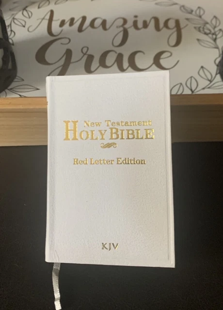 Holy Bible New Testament KJV~ Pocket Size White {Red Letter Edition} New Sealed