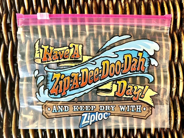 disneyland SPLASH MOUNTAIN ziploc baggie ZIP A DEE DOO DAH DAY! RIP closed gone