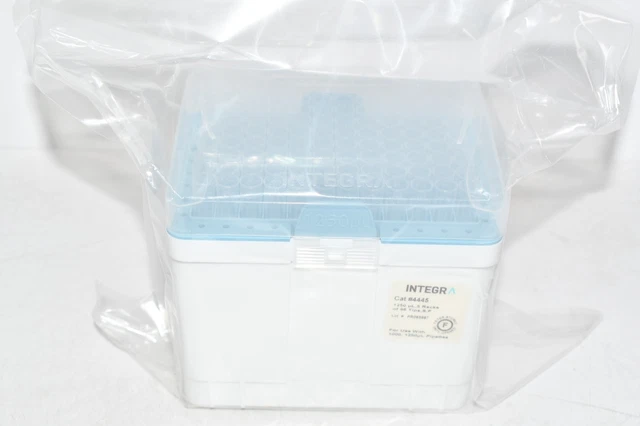 NEW Integra Biosciences 4445 1250 l VIAFLO/VOYAGER pipettes, 1 rack of 96 GripTi