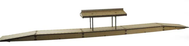 OO/HO Gauge Long Platform & Canopy with On/Off Ramps by WWS – Model MDF Scenery