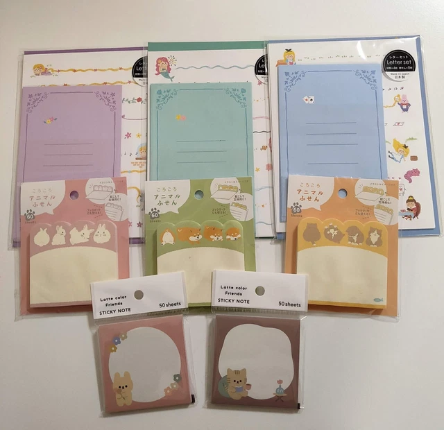 VINTAGE JAPANESE STATIONARY Letter Paper Set w/Envelopes Handmade Lot