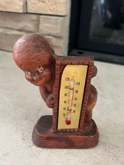  Vintage black Americana Diaper Dan Figurine Boy 1949 Memorabilia thermometer 