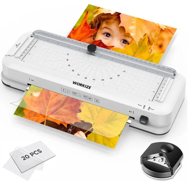 4 in 1 A4 Laminator Thermal Laminating Machine 9 Inch+ 20 Pouch + Corner Rounder