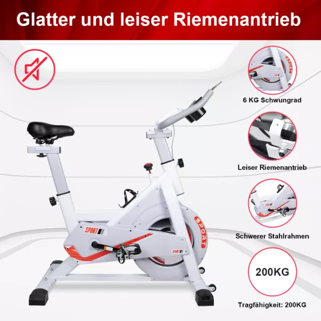 Heavy Duty Exercise Bike Home Gym Bicycle Cycling Cardio Fitness Indoor Workout 3