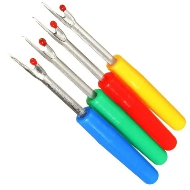 4 PCS ASSORTED Colours Seam Ripper Stitch Unpicker Sewing Tool Thread ...