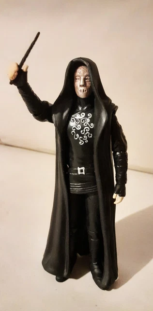 Harry Potter Loose Death Eater Figure & Wand Bronze Face V1 Order of the Phoenix