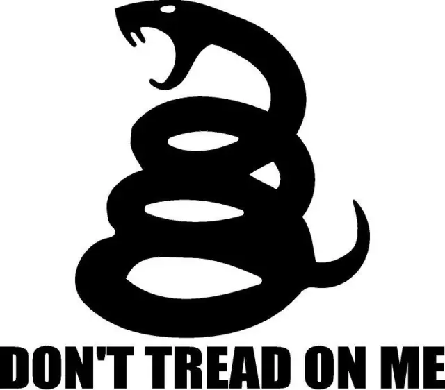 DONT TREAD ON ME VINYL DECAL STICKER MANY COLOR FREE SHIPPING US SELLER 3% Guns