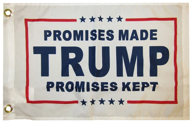 Bandiera Americans For Trump 2024 nera tessuto poli nylon 100D doppia