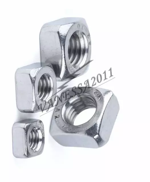Metric Thread 304 Stainless Steel Square Nut Fastener Nut Screw Nut M3 To M6