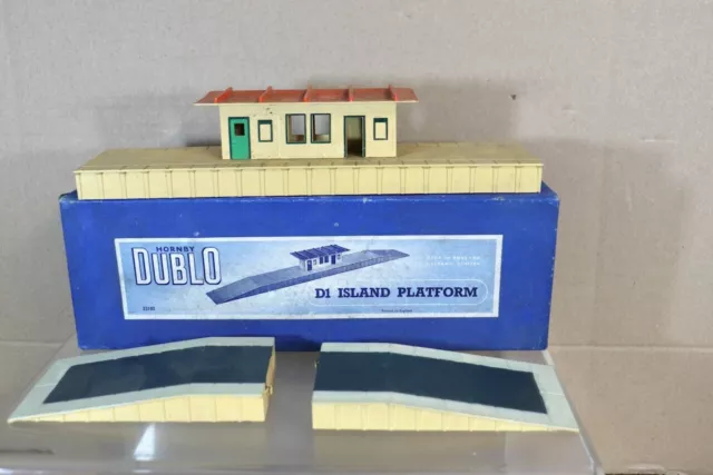 Hornby Dublo 32102 D1 Jauge D'Oo Chemin de Fer Station Île Plateforme Orig.