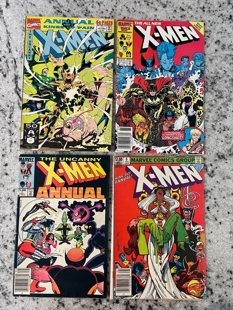 4 Uncanny X-Men Marvel Comic Books Annuals # 6 7 10 15 Wolverine Hulk Thor J968