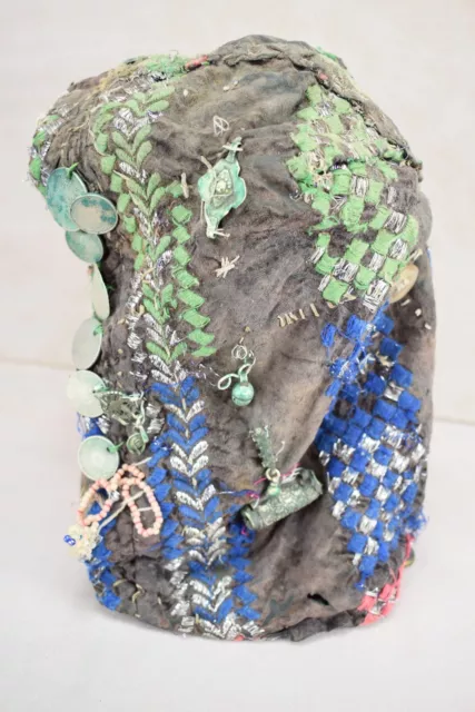 Old Antique Yemeni Islamic Ethnic Jewish Headdress with Coins