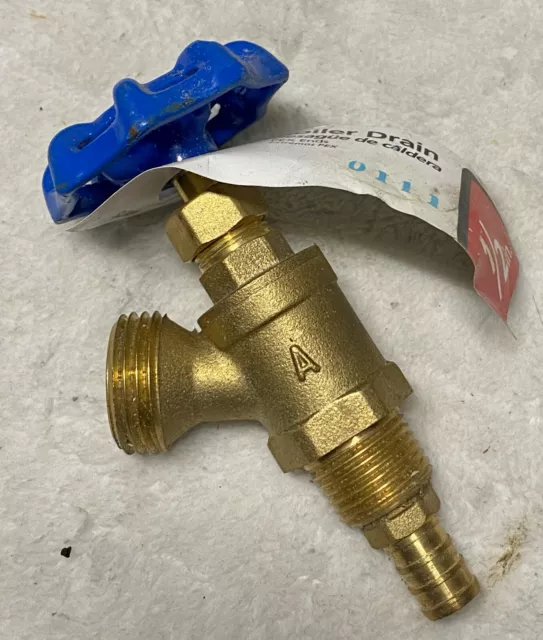 AMERICAN VALVE 2.47-in L 1/2-in Pex Barb Brass Boiler Drain Valve