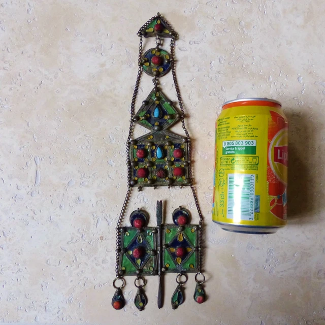 Fibule Berbère Ancienne Grande Taille - Pièce Vintage Authentique, Occasion (Ref 600)